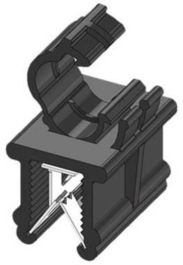 WKK Kantenclip steckbar ART005919 Bündel-Ø (Fest)=4.50 mm hitzestabilisiert, Kabelbündelung längs der Montage Schwarz