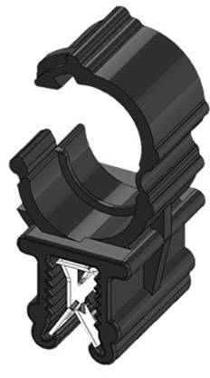WKK Kantenclip steckbar ART005910 Bündel-Ø (Fest)=7.50 mm hitzestabilisiert, Kabelbündelung längs der Montage Schwarz