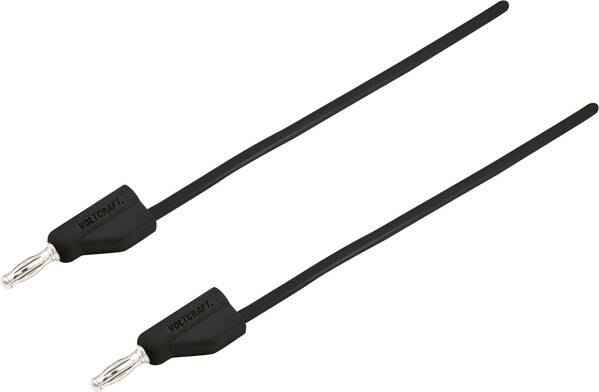 VOLTCRAFT MSB-300 Messleitung Lamellenstecker 4 mm Lamellenstecker 4 mm 25.00 cm Schwarz 1 St.