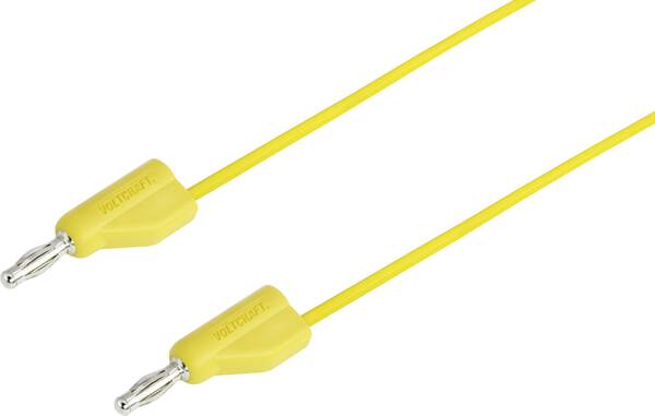 VOLTCRAFT MSB-300 Messleitung Lamellenstecker 4 mm Lamellenstecker 4 mm 2.00 m Gelb 1 St.