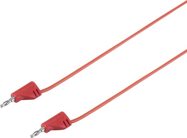 VOLTCRAFT MSB-200 Messleitung Lamellenstecker 2 mm Lamellenstecker 2 mm 0.90 m Rot 1 St.