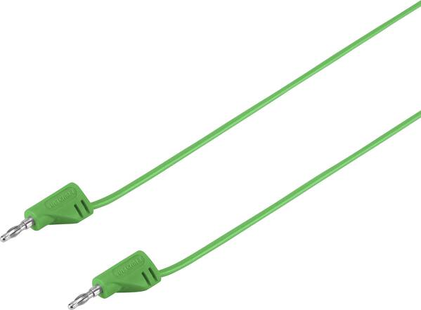 VOLTCRAFT MSB-200 Messleitung Lamellenstecker 2 mm Lamellenstecker 2 mm 30.00 cm Grün 1 St.
