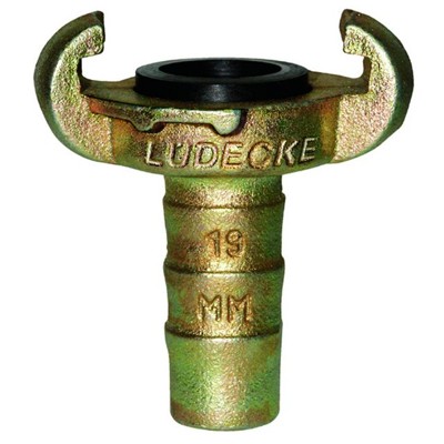 LÜDECKE - Klauenkupplung, Temperguss, max. PN 10 bar, DN 15, 3/4in, 19 mm, Drehbar: Nein