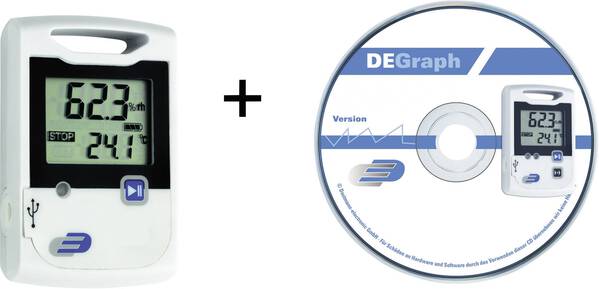 Dostmann Electronic 5005-1002 LOG20 Set Multi-Datenlogger Messgröße Temperatur, Luftfeuchtigkeit -30 bis 60 °C 0 bis 99