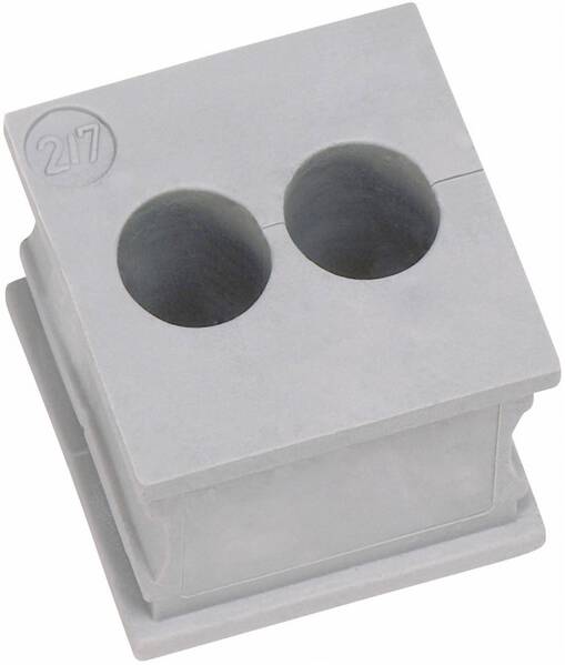 Icotek KT 2/2 Kabeldurchführung geschlitzt Klemm-Ø (max.) 2 mm Elastomer Grau 1 St.