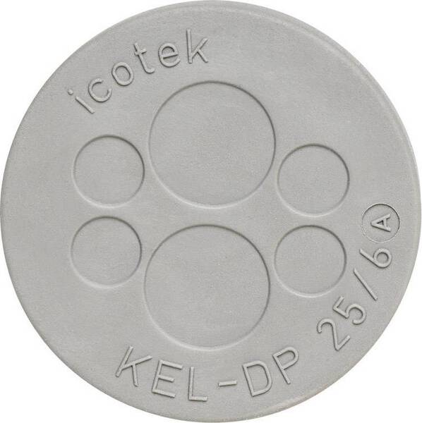 Icotek KEL-DP 25/4 Kabeldurchführungsplatte Klemm-Ø (max.) 8 mm Elastomer Grau 1 St.