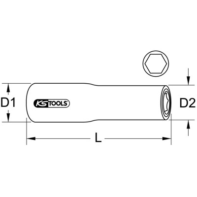 KSTOOLS® - 1/2" Stecknuss mit Schutzisolierung, XL, 13mm, 145mm