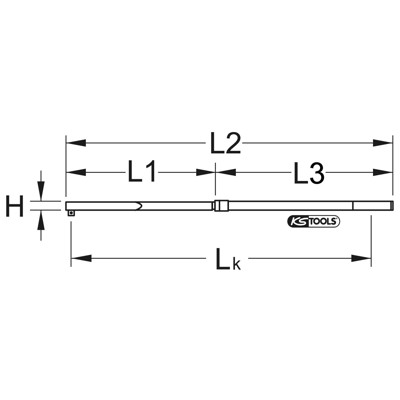 KSTOOLS® - 3/4" ALUTORQUEprecision-Drehmomentschlüssel, 140-760N·m, Rechtsanzug, Vierkant
