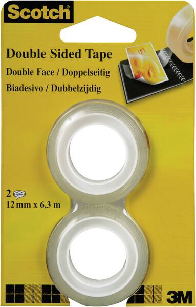 Scotch FT-5100-4927-1 136R2 Doppelseitiges Klebeband Scotch® 665 Transparent (L x B) 6.3 m x 12 mm 2 St.