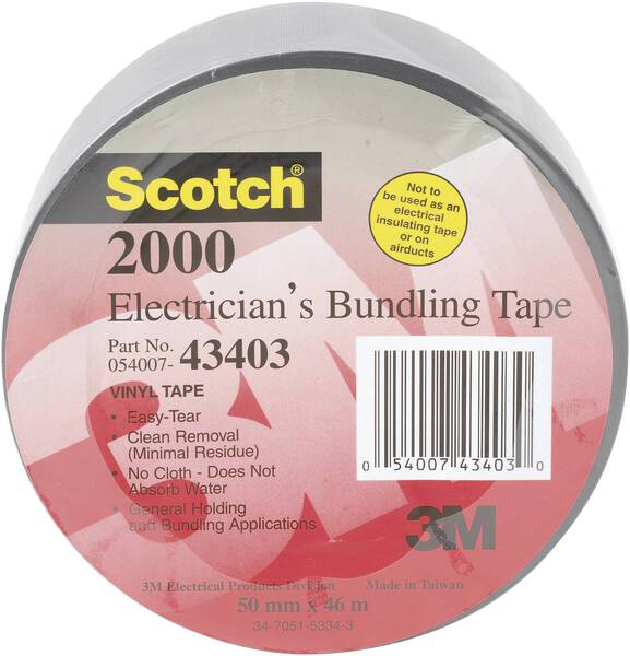 Scotch Scotch 2000 SCOTCH2000 PVC-Klebeband Scotch® 2000 Grau (L x B) 46 m x 50 mm 1 St.