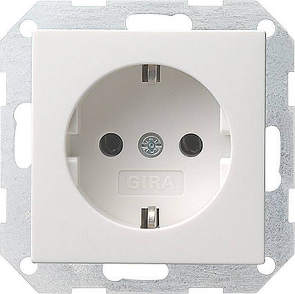 GIRA Einsatz Schutzkontakt-Steckdose System 55, Standard 55, E2, Event, Event Klar, Event Opak, Esprit, ClassiX Reinwei