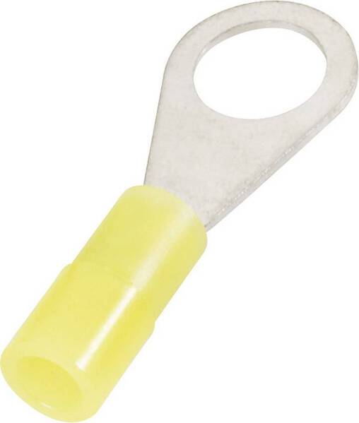 Cimco 180008 Ringkabelschuh Querschnitt (max.)=0.40 mm² Loch-Ø=2.3 mm Teilisoliert Gelb 1 St.