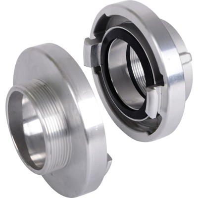 KINDSWATER - Storz-Festkupplung, Aluminium, NBR schwarz, PN 16 bar, 52-C, IG-G 1.1/4"