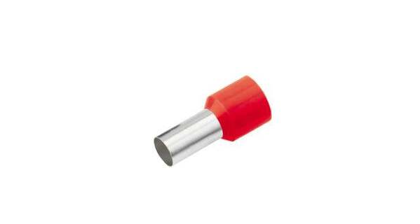 Cimco 18 0944 Aderendhülse 1 mm² Teilisoliert Rot 100 St.