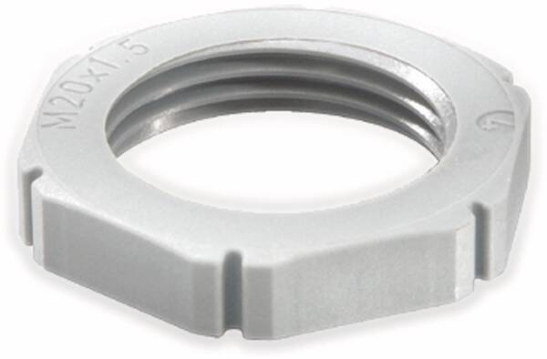 Wiska 10060772 EMUG M20 RAL 7035 Gegenmutter M20 Polyamid Lichtgrau 1 St.