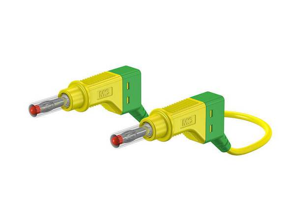 Stäubli XZG425/SIL Sicherheits-Messleitung Lamellenstecker 4 mm Lamellenstecker 4 mm 2.00 m Grün, Gelb 1 St.