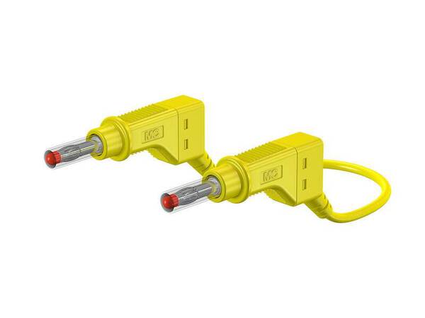 Stäubli XZG425/SIL Sicherheits-Messleitung Lamellenstecker 4 mm Lamellenstecker 4 mm 0.50 m Gelb 1 St.