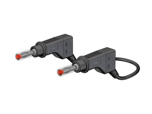 Stäubli XZG425/SIL Sicherheits-Messleitung Lamellenstecker 4 mm Lamellenstecker 4 mm 2.00 m Schwarz 1 St.