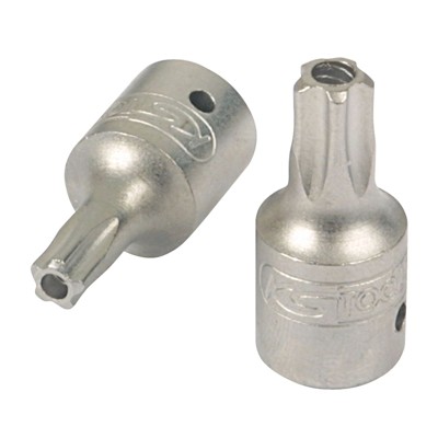 KSTOOLS® - 1/4" Bit-Stecknuss, Fünfstern mit Stirnlochbohrung, TS27