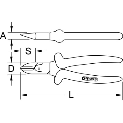 KSTOOLS® - 1000V Seitenschneider, 160mm