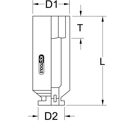 KSTOOLS® - 1.1/2" Sechskant-Kraft-Stecknuss, 55mm, kurz