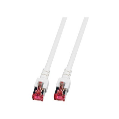 Patchkabel Cat. 6, 2x RJ45 mit S/FTP, 1 m, weiß