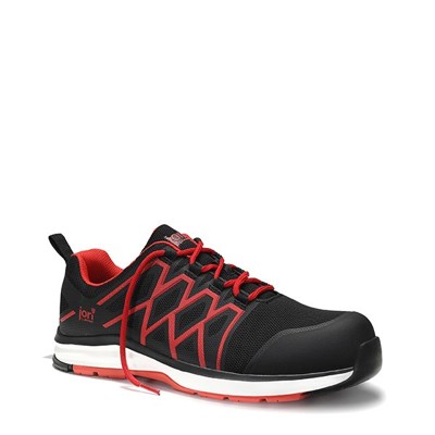 ELTEN - Sicherheitshalbschuh jo_SWIFT black-red Low 12061, ESD S1P, Größe 37