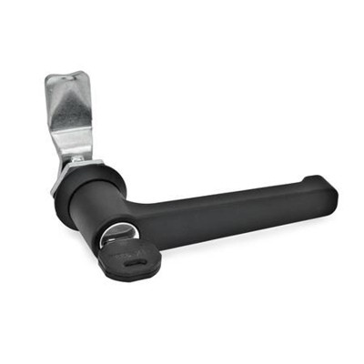 Ganter Norm® - 115-LCG-38-SW Verriegelungen, abschließbar, schwarz kunststoffbeschichtet