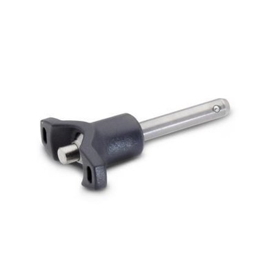 Ganter Norm® - 113.8-5-50 Edelstahl-Kugelsperrbolzen mit T-Griff, Bolzen Werkstoff 1.4542