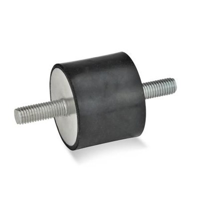 Ganter Norm® - 351-25-30-M6-SS-70 Gummipuffer, Stahl