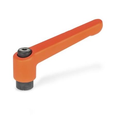 Ganter Norm® - 300-22-M3-OS Verstellbare Klemmhebel, Zink-Druckguss, Buchse Stahl brüniert