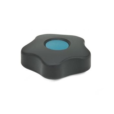 Ganter Norm® - 5331-95-V10-B-DBL Sterngriffe, Abdeckkappe farbig