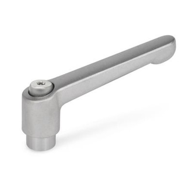 Ganter Norm® - 300.6-45-M6-IS Verstellbare Edelstahl-Klemmhebel, mit Buchse, elektropoliert