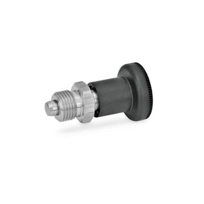 Ganter Norm® - 607.1-6-A-NI Rastbolzen, Edelstahl / Kunststoff-Knopf
