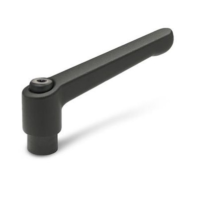 Ganter Norm® - 300-30-B6-SW Verstellbare Klemmhebel, Zink-Druckguss, Buchse Stahl brüniert