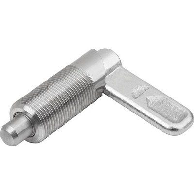 KIPP - SPERRRIEGEL, D=8, M20X1,5, FORM:A MIT GEWINDEHÜLSE, EDELSTAHL BLANK