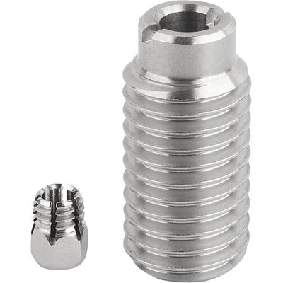 KIPP - AUFNAHMEBUCHSE FÜR ZUSTANDSSENSOR, M16, D=8, FORM:A GEWINDE DURCHGEHEND, EDELSTAHL 1.4305 BLANK