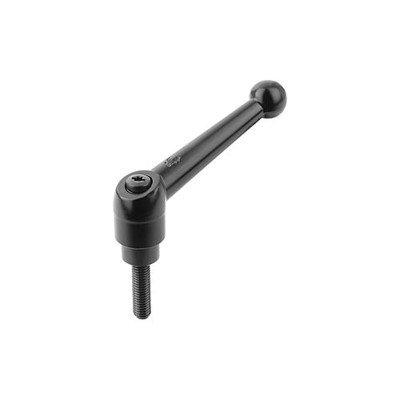 KIPP - KLEMMHEBEL GR.1 M05X30 ZINK, SCHWARZ SEIDENMATT, KOMP:STAHL