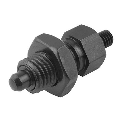 KIPP - ARRETIERBOLZEN OHNE RASTNUT GR.5 D1=M24X2, FORM:F, STAHL GEHÄRTET