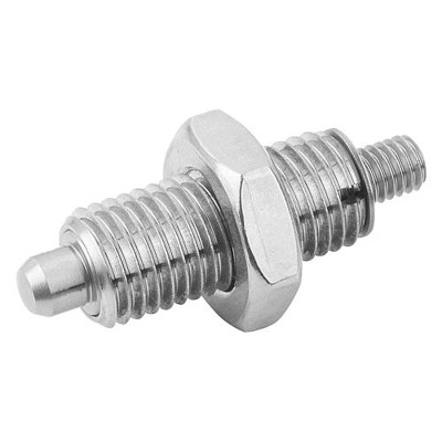 KIPP - ARRETIERBOLZEN OHNE BUND GR.9 D1=M06X0,75, D=3, FORM:K, MIT GEWINDEZAPFEN MIT KONTERMUTTER,