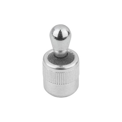 KIPP - FEDERNDES SEITENDRUCKST., STANDARD FEDERKRAFT MIT DICHTUNG D=10, D2=10, L1=6, ALUMINIUM, KOMP:STAHL