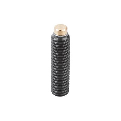 KIPP - DRUCKSCHRAUBE M08X82, SW=4, STAHL 10.9 BRÜNIERT, KOMP:MESSING