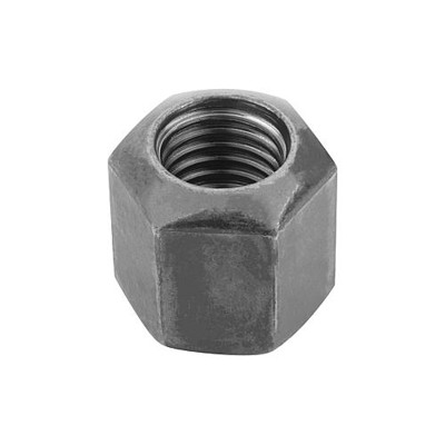 KIPP - SECHSKANTMUTTER 1,5D HOCH DIN6330, M12, SW=19, VERGÜTUNGSSTAHL 10 BLANK (SCHWARZ)