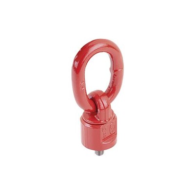 KIPP - ANSCHLAGWIRBEL SCHWENK UND DREHBAR D=M24 STAHL, ROT, GÜTEKLASSE 8