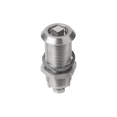 KIPP - DREHRIEGEL VERLÄNGERTES GEHÄUSE, MIT VIERKANT 7MM, H=30, D=28, EDELSTAHL