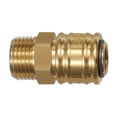 RIEGLER® - Schnellverschlusskupplung NW 7,2, Messing blank, G 3/8" A