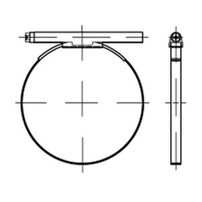 Schlauchschelle DIN 3017 Form A W1 Stahl verzinkt ø16-27 x 9mm