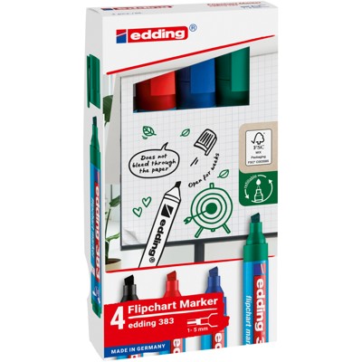 edding - 383 Flipchartmarker sortiert 4St Set