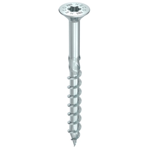 HECO TOPIX-plus 10,0 x 240, Senkkopf mit Frästaschen, Drive, Teilgewinde, verzinkt blau, A3K