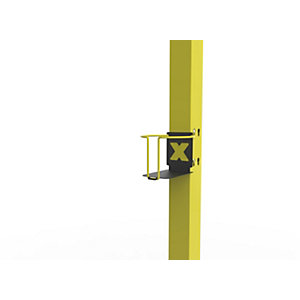 Tassenhalter X-CUP, für X-GUARD-Bodenstütze, schwarz / gelb.